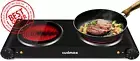 2400W Double Hot Plate - Portable Infrared Electric Stove with Dual Controls