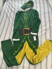 New Adult Full Body Buddy The Elf Christmas Suit -Large