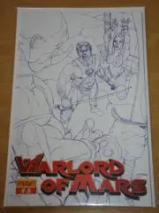 WARLORD OF MARS #8 VARIANT RI BLUE SKETCH COVER DYNAMITE SCARCE