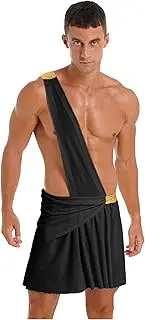 Men's Toga Gladiator Wrestling Kilt Suspender Skirt Pleated Miniskirt Clubwear