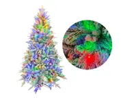 Xmas Tree Snow Flocked Light Up Colorful Led 70x210cm