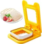 SQAQS Sandwich Maker, One-press Forming, Toast Sealer Wrap Toastie Maker, Wrap Sealer Sandwich Maker Wraps Maker Press, Designed for Low Calorie Thin Bread(Yellow)