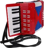 Generic 1pc Accordion Mini Instruments Music Musical Introductory Musical Instrument Musical Educational Plaything Abs Red