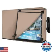 ULTCOVER Waterproof Outdoor TV Cover with Clear Front Flap for 71-75 inch Out