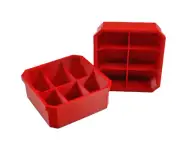 2-Milwaukee Packout 6-Compartment Low-Profile Storage Bin Durable Modular 2 Lot