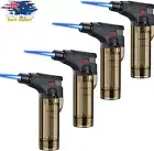 4 Pack of Torch Lighter, Jet Flame Lighter Refillable Gas Butane Lighter with Vi