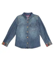 [Scotch & Soda Kids] Scotch & Soda Kids Embroidered denim shirt Y 12 blue