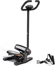 Sportsroyals Stair Stepper with Resistance Band and Vertical Climber Exercise Machine for Home, More Than 300lbs Weight Capacity