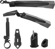 Bike Mudguard Set, Full Cover Kit, 3.15x22.83 Inches Adjustable & Easy to Install, Protection Against Splashing Water, Mud, and Dirt for Road or Mountain Bikes