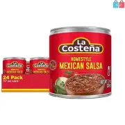 Bulk Homestyle Salsa 7.76 Oz Cans, Mild Flavor, Mexican Style Dip 24 Pack Pantry