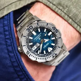 【SEIKO 精工】Save The Ocean愛海洋 企鵝遨遊200米機械腕錶-深藍42.4mm_SK028(SRPH75K1/4R36-11C0G)