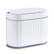 Mini Desktop Trash Can with Lid, Small Slim Automatic Garbage Can, 1.3 Gallon Mo