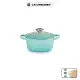 【Le Creuset】典藏琺瑯鑄鐵鍋圓鍋 18cm(薄荷綠-鋼頭)