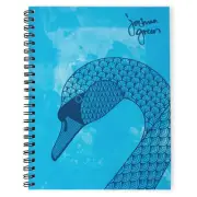 Monster Stationery - Joshua Green A4 Lined Notebook - Made in UK - Swan