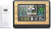 Daseeme Color Screen Weather Forecast Clock Temperature and Humidity Meter Multifunctional Electronic Alarm Clock Barometric Measurement Weather Station with Moon Phase Display