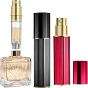 Perfume Atomiser, Perfume Travel Bottle, 10ML Refillable Perfume Bottle Portable Perfume Dispenser Empty Perfume Spray Bottle Easy to Refill Perfume Atomiser for Women Men（Black＆Red）