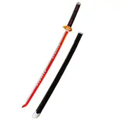 Demon Slayer Tanjiro Fire Light Up Sword Kimetsu no Yaiba Cosplay