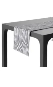 Diane Von Furstenberg Black & White Zebra Table Runner DVF for Target 72 X 14