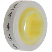 3M ScotchCode SDR-4 Polyester Film Wire Marker Tape Refill Roll, Legend "4", Wht