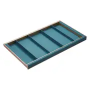 B Series Pull Out Wardrobe Storage Tray - Fits 900mm Cabinet - Adjustable Sections - Teal Finish