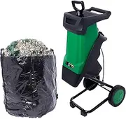 Garden Chippers, 2400W Electric Wood Chipper, 4500 RPM/Minute, with 50L Collection Bag, Cutting Diameter 39Mm, Bushes, Hedges, Leaves and Plant Roots Leaf Mulcher, Chippers+30m Power Line