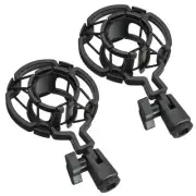 2 Pack Microphone Shock Mount Clip Universal Mic Shock Mounts Holder Anti-Vib...