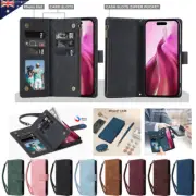 For iPhone 16 16e 15 14 Plus 13 Pro Max Wallet Case Leather Flip Card Slot Cover