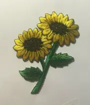 Sunflower patch flower patch sunflower patch sunflower iron or sew 3 inch tall