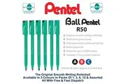 Pentel R50 Rollerball Pen Fine 0.8mm Red Box 12