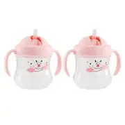 2x Pigeon 200ml Magmag Plastic Cup PK BPA Free Leak Proof Straw Baby/Toddler 8m+