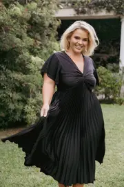 [PUP3] Nova Flutter Sleeve Dress - Black XS black