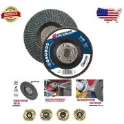 Versatile 4.5" Flap Discs for Angle & Bench Grinders - Zirconia, Pack of 10