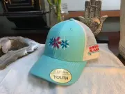 YOUTH Girls Sanibel Island Beach Mesh Trucker Hat Adjustable SnapBack NEW+Tags