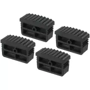 4Pcs Ladder Feet, Non Slip Extension Ladder Feet Rubber Pads Cover, Black