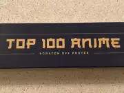 Top 100 Anime Scratch Off Poster - 23x17 - Challenge Bucket List Anime US seller