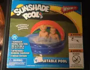NEW Wham-O Sunshade Pool Inflatable Pool - 40” x 29” Detachable Rainbow Sunshade