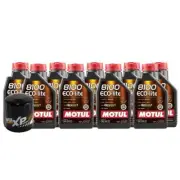 Motul + OEM Engine Oil Change Kit (5W20) (9 Liter) (ECO-LITE 8100)
