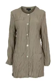 Rayon Long Line Pkt Jacket--GOR-101523S3
