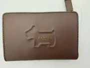 RADLEY LONDON SHADOW TAN MEDIUM ZIP TOP LEATHER WALLET NWT
