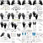 Rings Clamp Gloves Tool Kit - Tongue Eyebrow Belly Button Body Piercing Kit Set