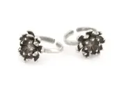 Lotus Flower Ring, Adjustable Ring,Antique Silver Plated brass 7 - 9US size 5151