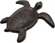 Antique and Vintage Ocean Collection Cast Iron Ocean Turtle Figurine, Indoor Out