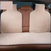 Faux Fur Car Seat Cover Universal Compatible with All Types of Seats Car Seat Covers Front Seat Cover and Full Cover Set Color Beige I078(1 Rear Beige)