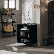 NNEVL Sideboard Black 57x35x70 cm Chipboard