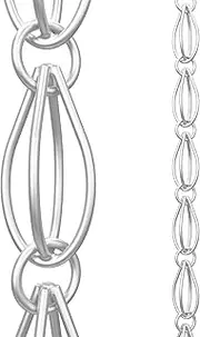 Rain Chains Direct Oval Loop Chain Made With Aluminum, 8.5 feet