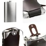 64 OZ Large Thick Stainless Steel Hip Flask Outdoor Portable Flat Wine Bottle