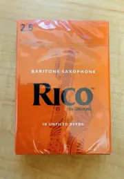 D'Addario RLA1025 - Rico Baritone Saxophone Reeds - 2.5 (10-pack)