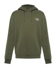 A.P.C. Logo Embroidered Drawstring Hoodie S,XL,L,M green
