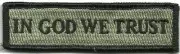 VELCRO® BRAND Fastener Morale Patch In God We Trust FOLIAGE 3.75x1"