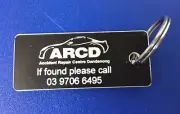 Car Tag (Custom)engraved keyring IDEAL FOR Repair Centres and Hire/Loan Vehicles